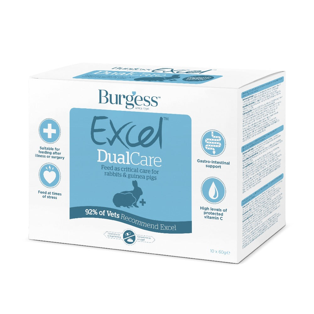 Burgess Excel Dualcare Recovery For Rabbits & Guinea Pigs 10x60g