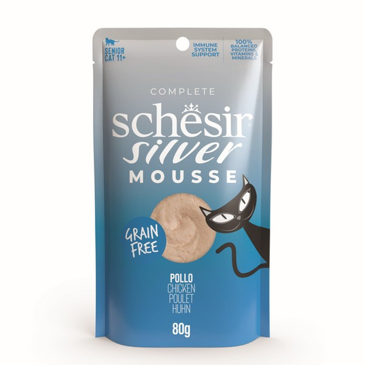 Schesir Silver Mousse Senior Cat Food 70g 12 Pack 