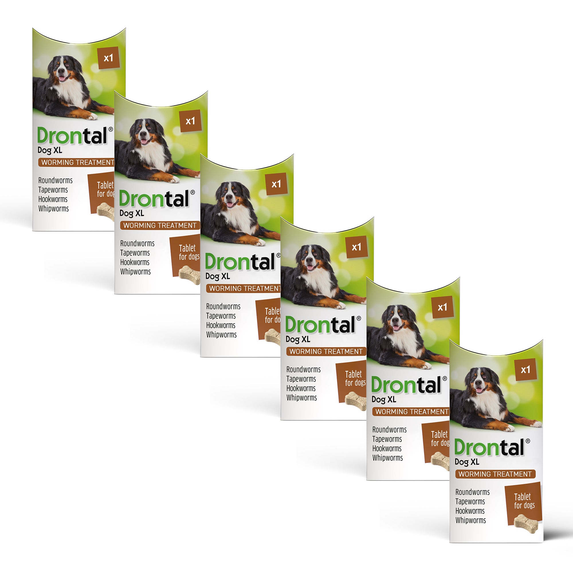 Drontal Tasty Bone XL Wormer Tablets, Convenient for Large Dogs (Over 20kg) 6 Tablets