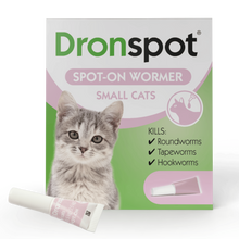 Load image into Gallery viewer, Dronspot Spot On Wormer for Small, Medium &amp; Large Cats - 1 Or 2 Pipettes

