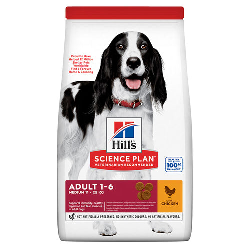 Hill's Science Plan Adult Medium Dry Dog Food Chicken Flavour 14kg