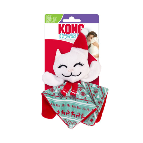 Kong Holiday Cat Crackles Santa Kitty