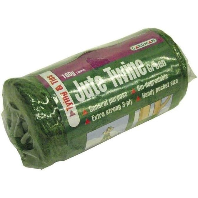 Gardman Jute Twine Natural/Green 100g/250g/500g 