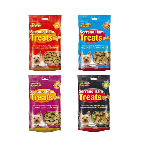 Munch & Crunch Serrano Ham Treats For Dogs Various Flavours