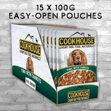 Load image into Gallery viewer, COOKHOUSE 100% Natural &amp; Complete Luxury Wet Dog Food - 15 x 100g Pouches- Pate
