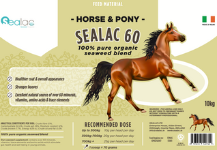 Load image into Gallery viewer, Sealac Horse &amp; Pony Seaweed Mix 10kg - Organic Atlantic Seaweed Mix, Rich in over 60 Minerals and Vitamins, Supports Animal Health, Performance and Fertility Specially Formulated For Horses and Ponies
