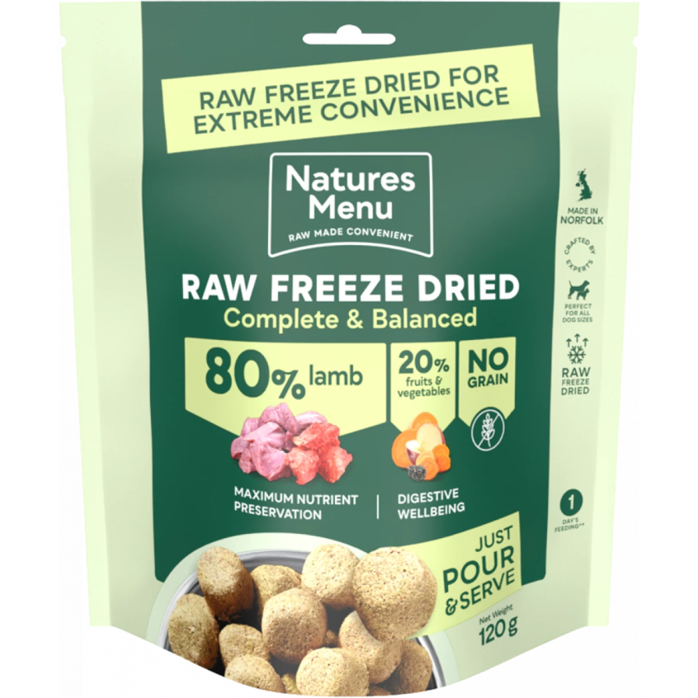 Natures Menu 80/20 Raw Freeze Dried Dog Food All Pack Sizes