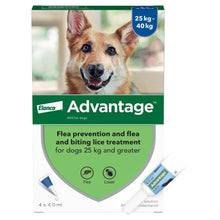 Load image into Gallery viewer, Advantage Spot On Flea Treatment For Cats, Dogs &amp; Rabbits - 4 Pipette Packs
