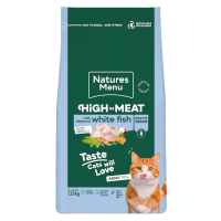 Load image into Gallery viewer, Short Dated Clearance Natures Menu High in Meat Variety 3 Pack Salmon, Turkey and White Fish Cat Food 3 x 1.25kg
