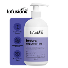 Load image into Gallery viewer, Infusions Seniors Salmon/Hemp Oil For Cats &amp; Dogs 300ml
