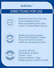 Load image into Gallery viewer, 3 Can Pack of Indorex Defence Home Flea Spray 500Ml by Virbac
