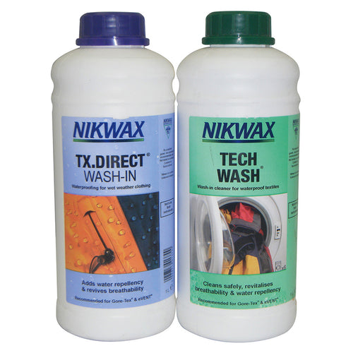 Nikwax Tech Wash/TX Direct Wash-In Twin Pack