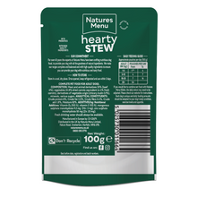 Load image into Gallery viewer, Natures Menu Dog Hearty Stew Pouches Beef For Adult Dogs 8 x 100g
