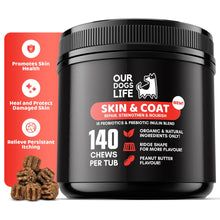 Load image into Gallery viewer, Our Dogs Life Skin &amp; Coat 140 Chews
