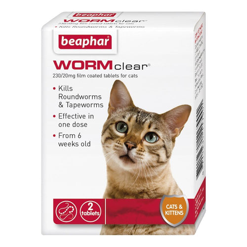 Beaphar Wormclear Worming Tablets & Spot On Treatment for Cats & Dogs