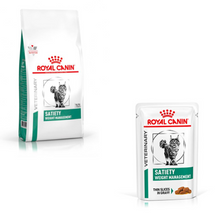 Load image into Gallery viewer, Royal Canin Veterinary Health Nutrition Feline Satiety Cat Food Wet Or Dry
