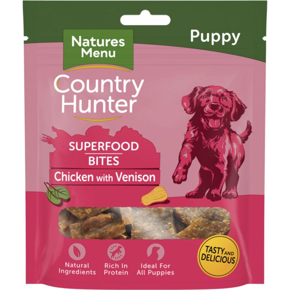 Natures Menu Country Hunter Superfood Bars For Puppies Chicken & Venison 8 Packs x 70g
