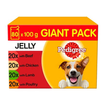 Load image into Gallery viewer, Pedigree Pouch Adult Favourites Wet Dog Food Pouches 80 Pack
