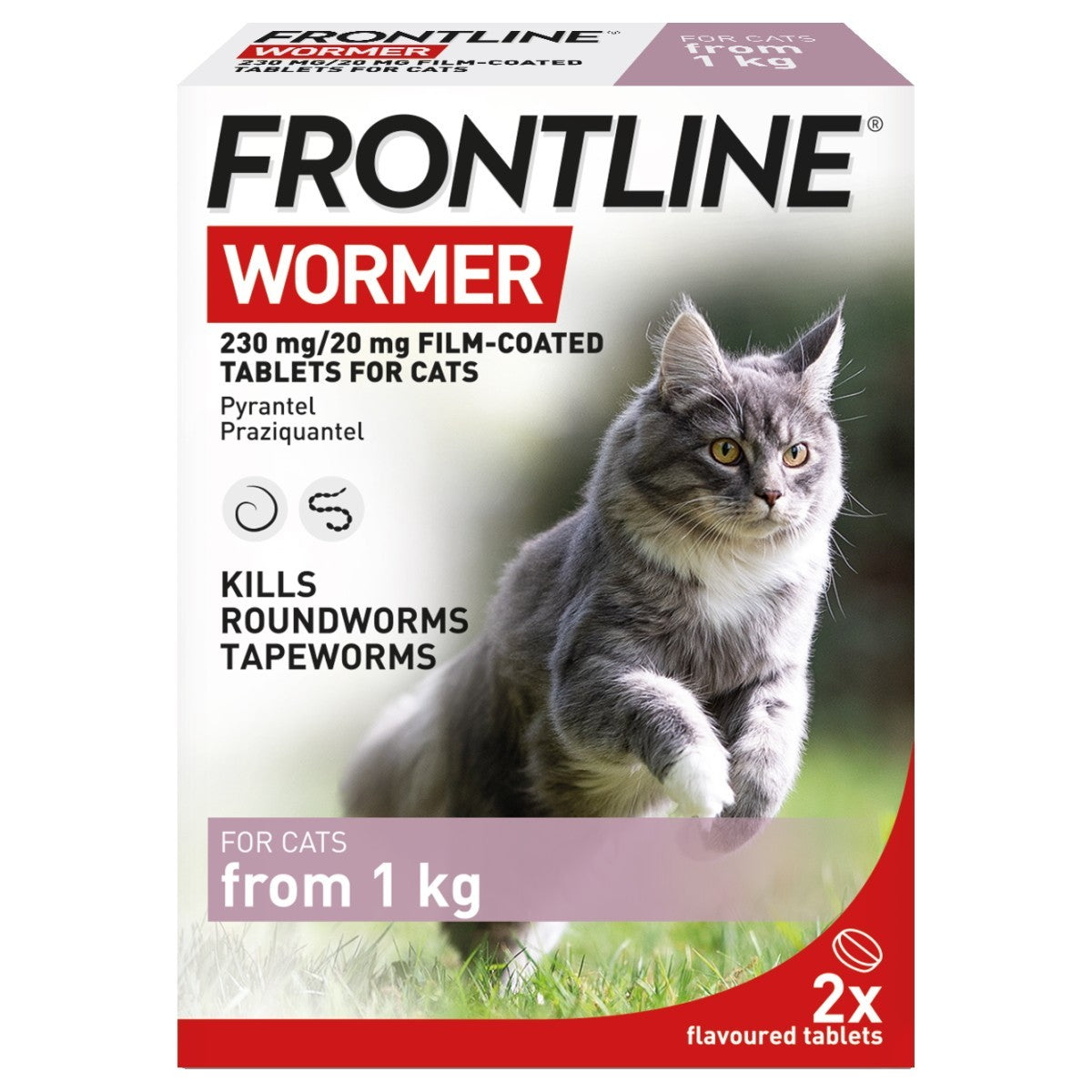 Frontline Wormer Tablets For Cats & Dogs x 2 Tablets