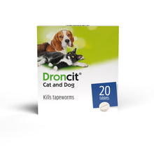 Load image into Gallery viewer, Droncit Tablet Tapewormer for Cats and Dogs - All Pack Sizes
