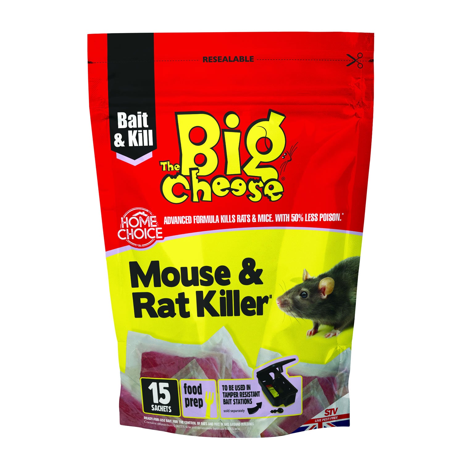 The Big Cheese Mouse & Rat Killer Pasta Bait Sachets