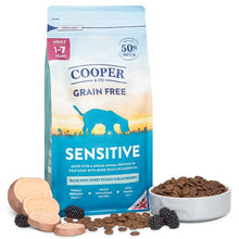 Load image into Gallery viewer, Cooper &amp; Co Sensitive Dried Adult Dog Food Duck with Sweet Potato and Blackberry
