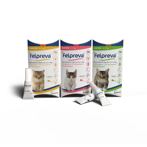 Felpreva (Emodepside, Praziquantel, Tigolaner) Spot On Solution For Cats - 1 Tube