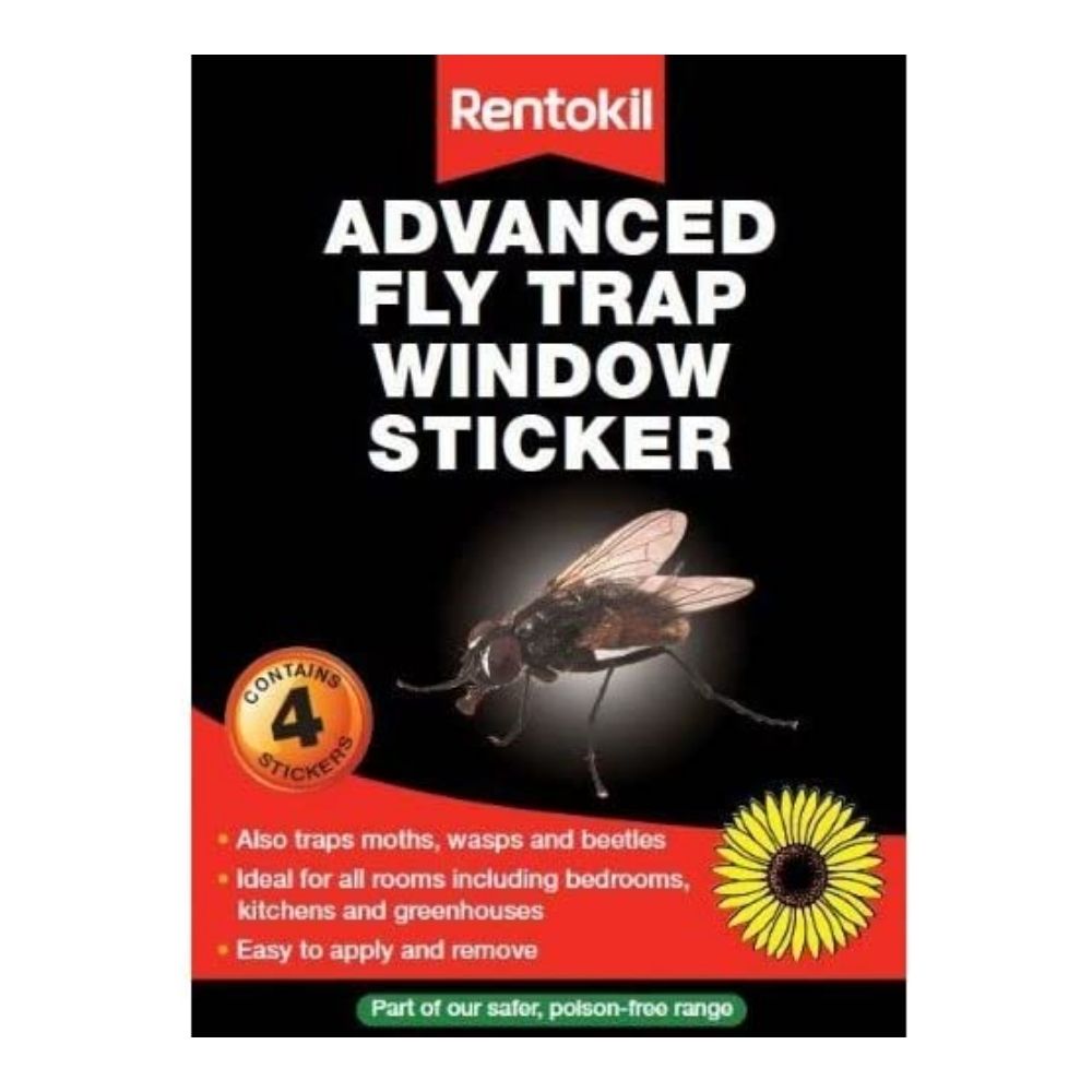 Rentokil Fw35 Advanced Window Sticker Fly Insect Traps 4 Stickers