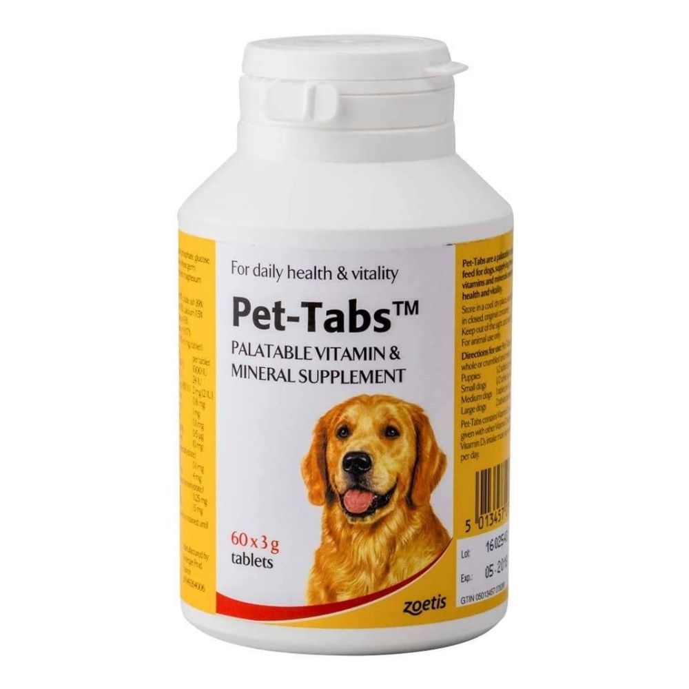 Pet-Tabs Multivitamin & Minerals Tablets For Dogs