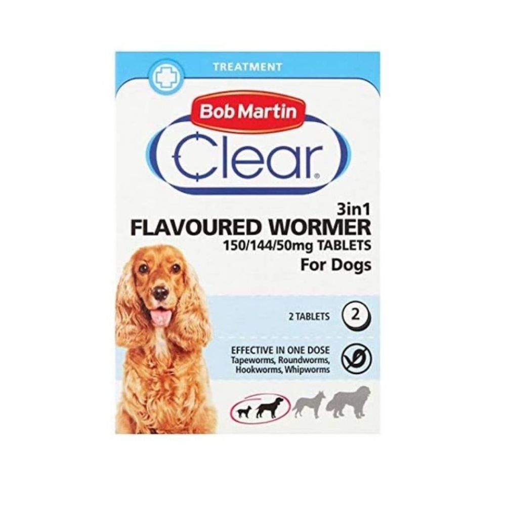Bob Martin 3In1 Flavoured Wormer Tablets - All Sizes