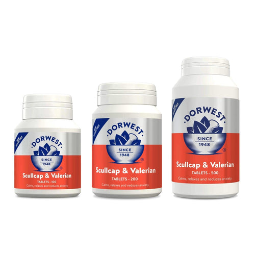 Dorwest Herbs Scullcap & Valerian Calming Tablets for Dogs and Cats