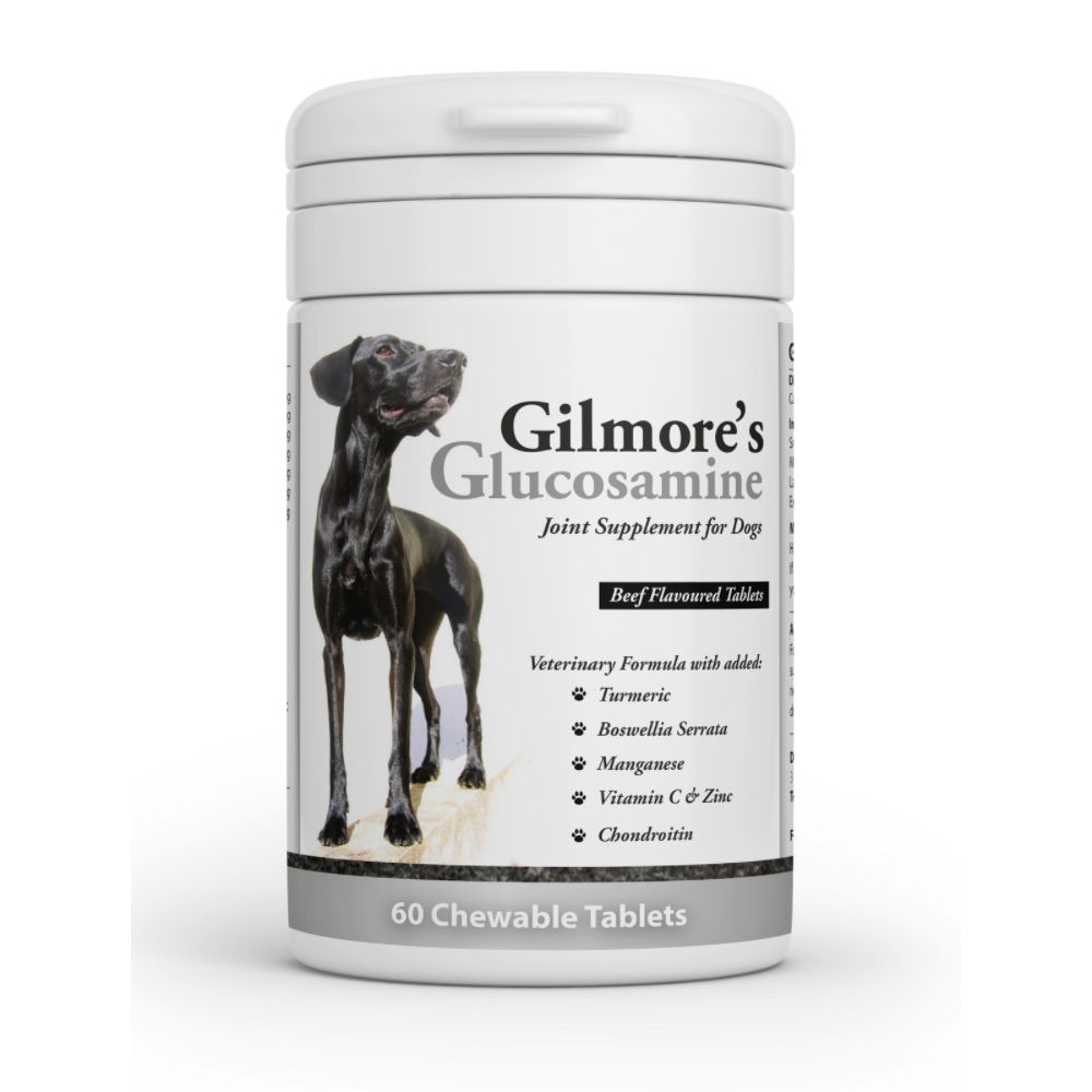 Gilmore's Glucosamine for Dogs Stiff Joint Mobility Supplement 60 Chewable Tablets