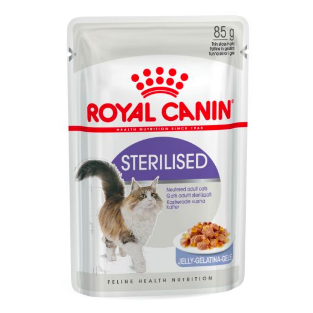 Royal Canin Sterilised Adult In Jelly Wet Cat Food For Cats 12 x 85g