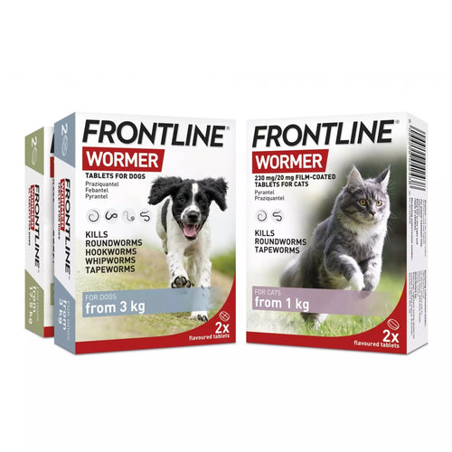 Frontline Wormer Tablets For Cats & Dogs x 2 Tablets