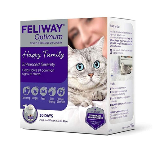 Feliway Optimum Diffuser & Refill Packs For Cats 48ml