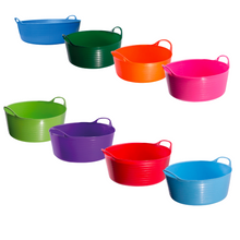 Load image into Gallery viewer, Red Gorilla Tubtrug Flexible Bucket- Small Shallow
