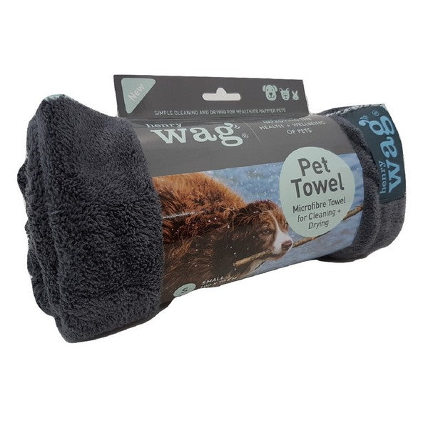 Henry Wag Microfibre Cleaning Grooming Drying Towel For Pets Dogs