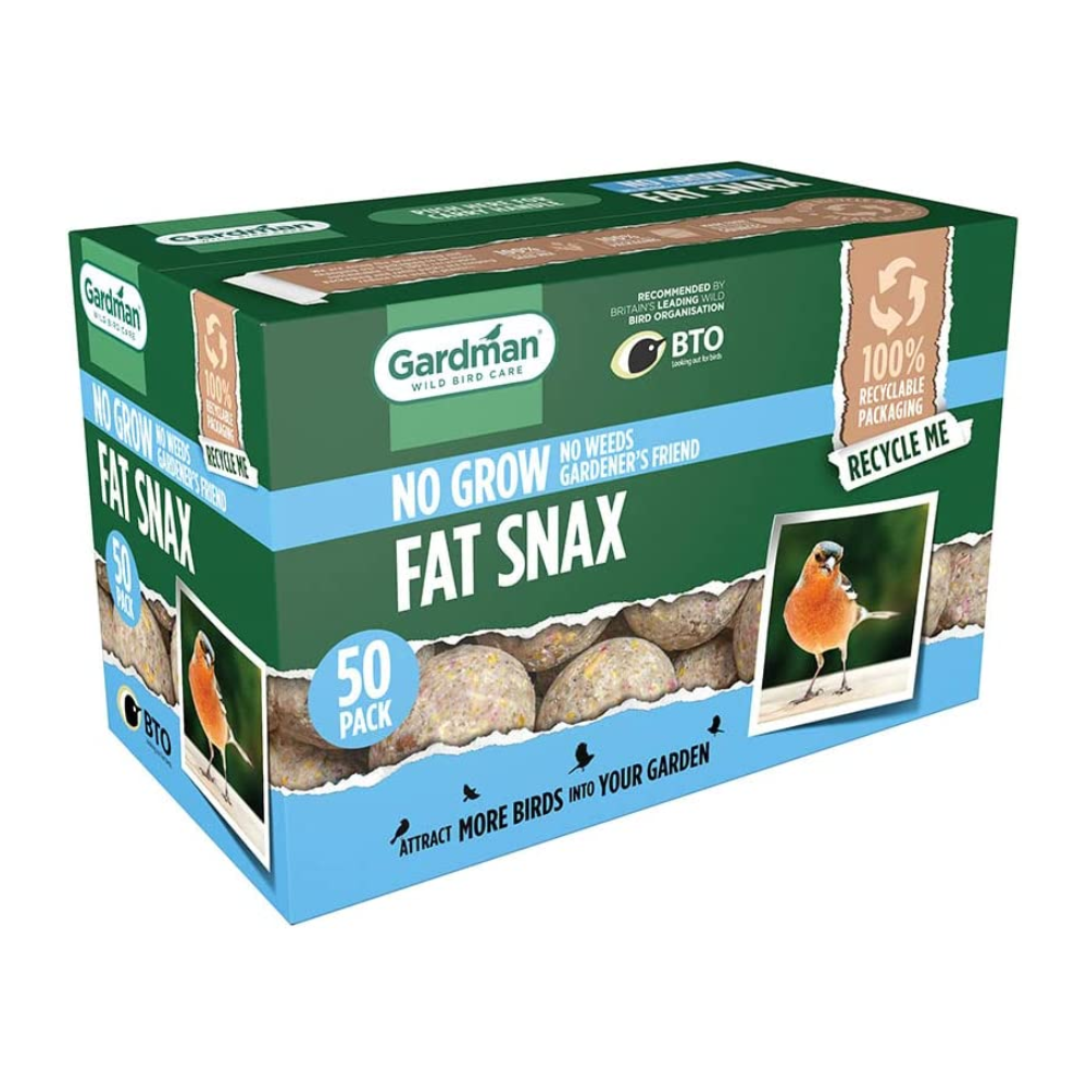 Gardman No Grow Fat Balls Snax Wild Bird Food 50 Box