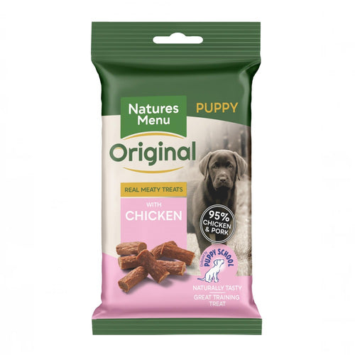 Natures Menu Original Chicken Meaty Treats For Puppy Dogs 12 x 60g
