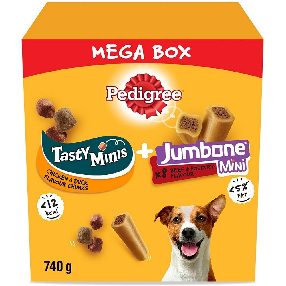 Pedigree Dog Treats Dog Supplies Treat Tasty Minis & Jumbone Small Mega Box 740g