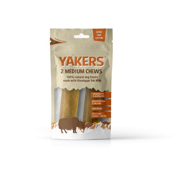 Yakers 100% Natural Dog Chew Medium 2 Pack 130g