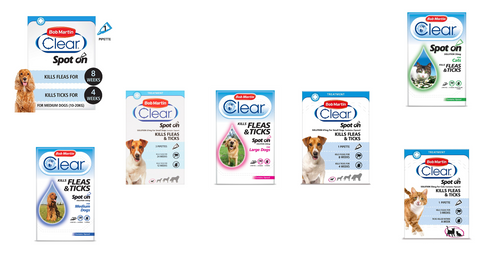 Bob Martin Clear Flea Spot On Pipettes For Cats & Dogs