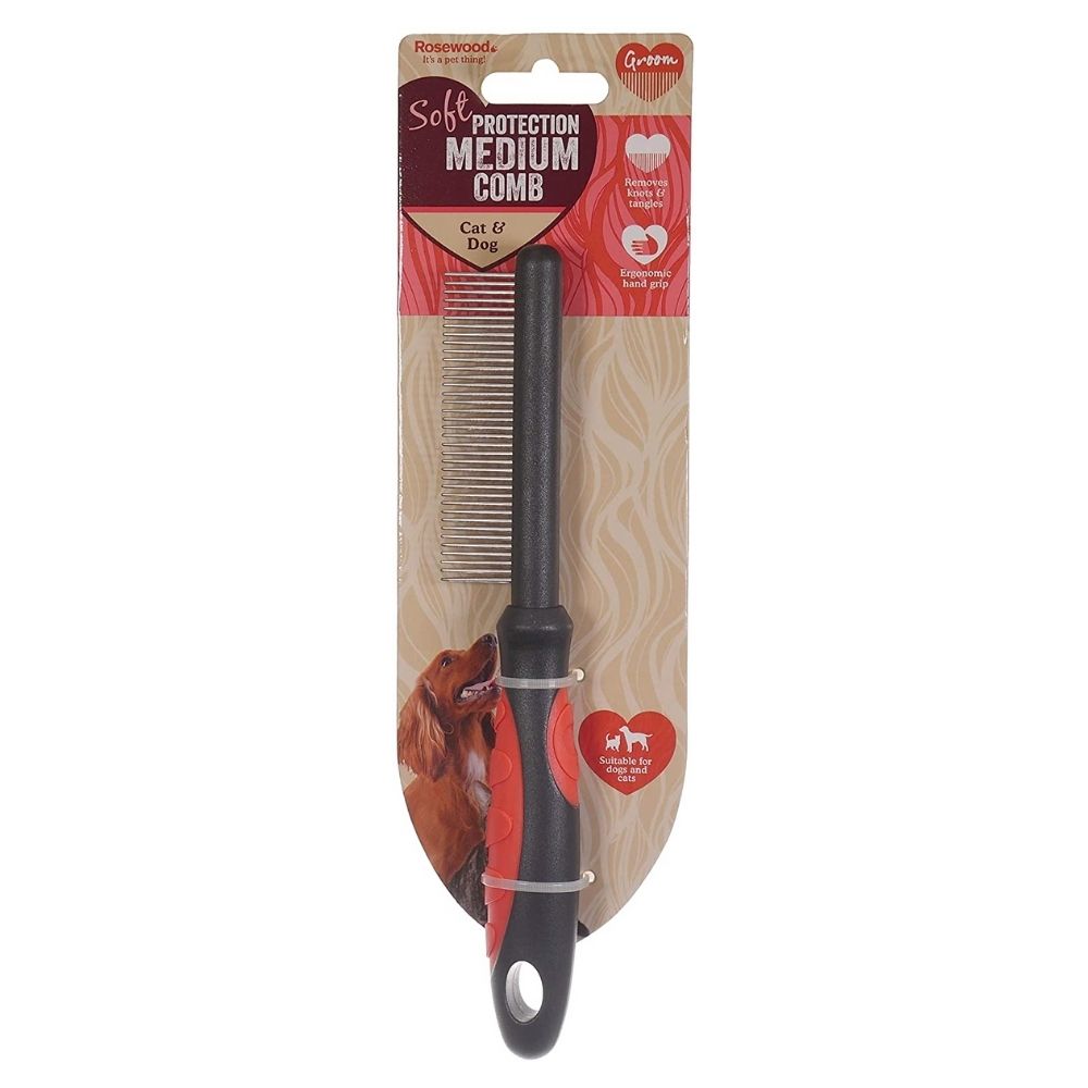 Rosewood Soft Protection Salon Grooming Comb - Medium