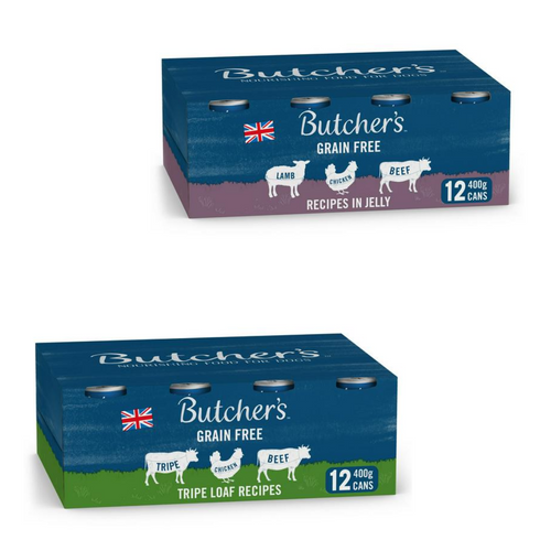 Butcher's Can Recipe Wet Dog Food 12x400g- Various Types