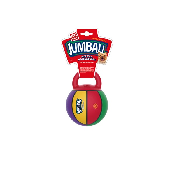 GiGwi Rubber Jumball Basketball With Handle Dog Toy