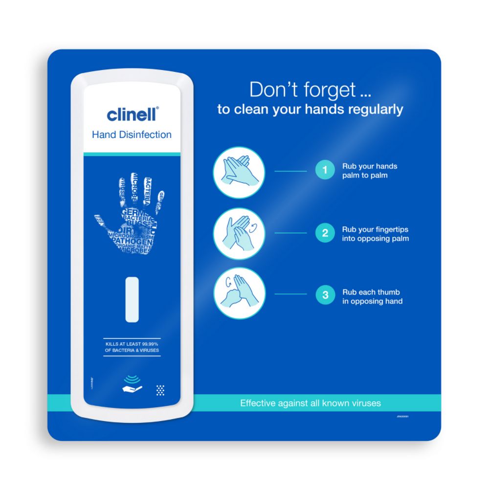 Clinell Touch-free Hand Disinfection Wall Mounted Dispenser