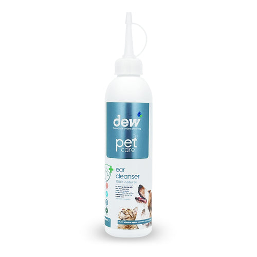 Dew Pet Care Anti-Microbial Ear Cleanser for Dogs, Cats & Animals - All Sizes