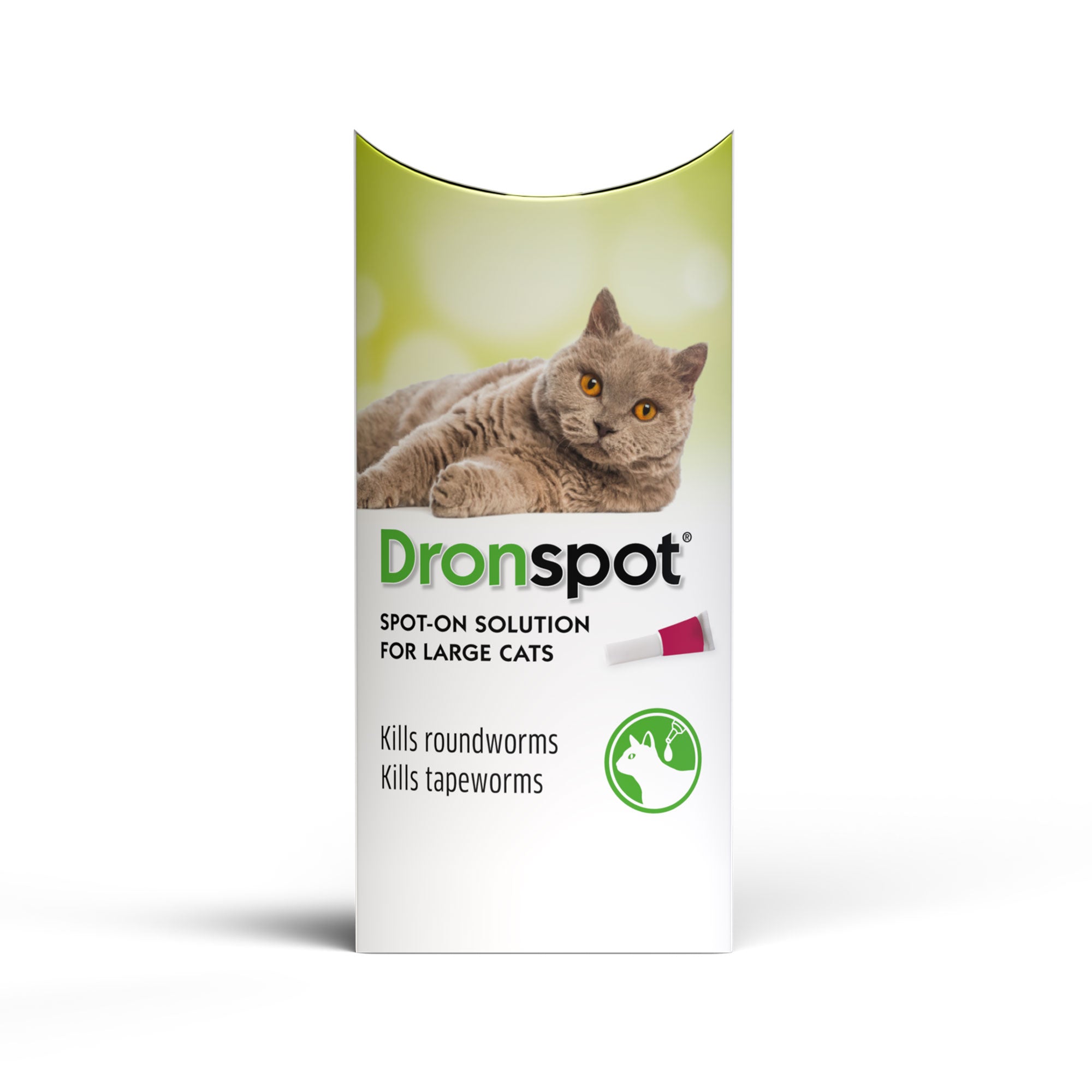 Dronspot Spot On Wormer for Small, Medium & Large Cats - 1 Or 2 Pipettes