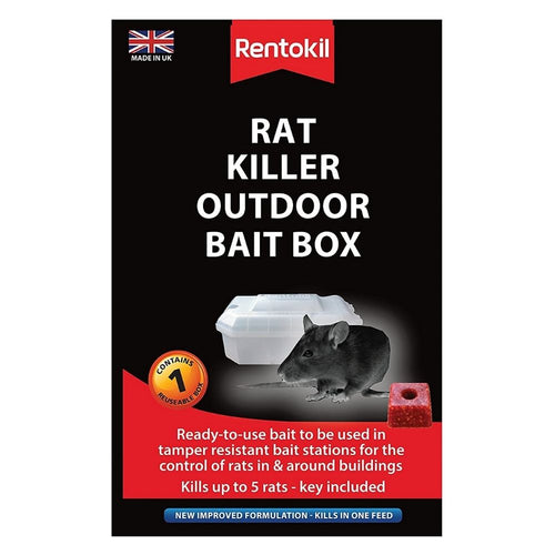 Rentokil Rodenticide Rat Killer Outdoor Bait Box
