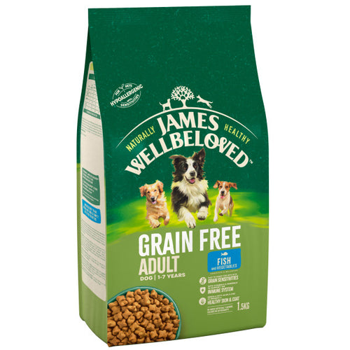 James Wellbeloved Fish & Veg Grain Free Adult Dog Food 1.5kg